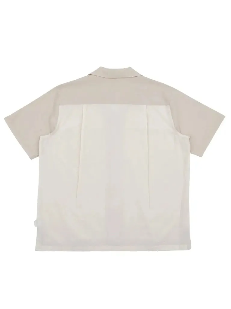 2 Tone Soft Collar Shirt- Chalk