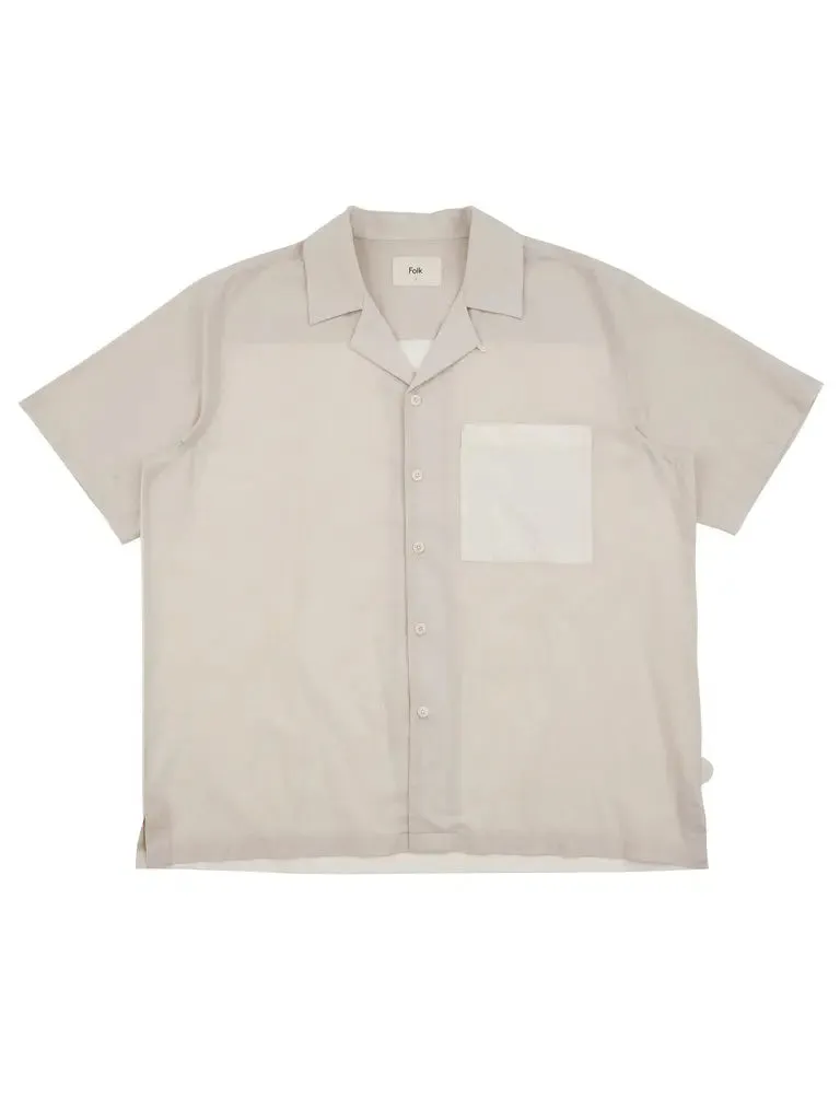 2 Tone Soft Collar Shirt- Chalk