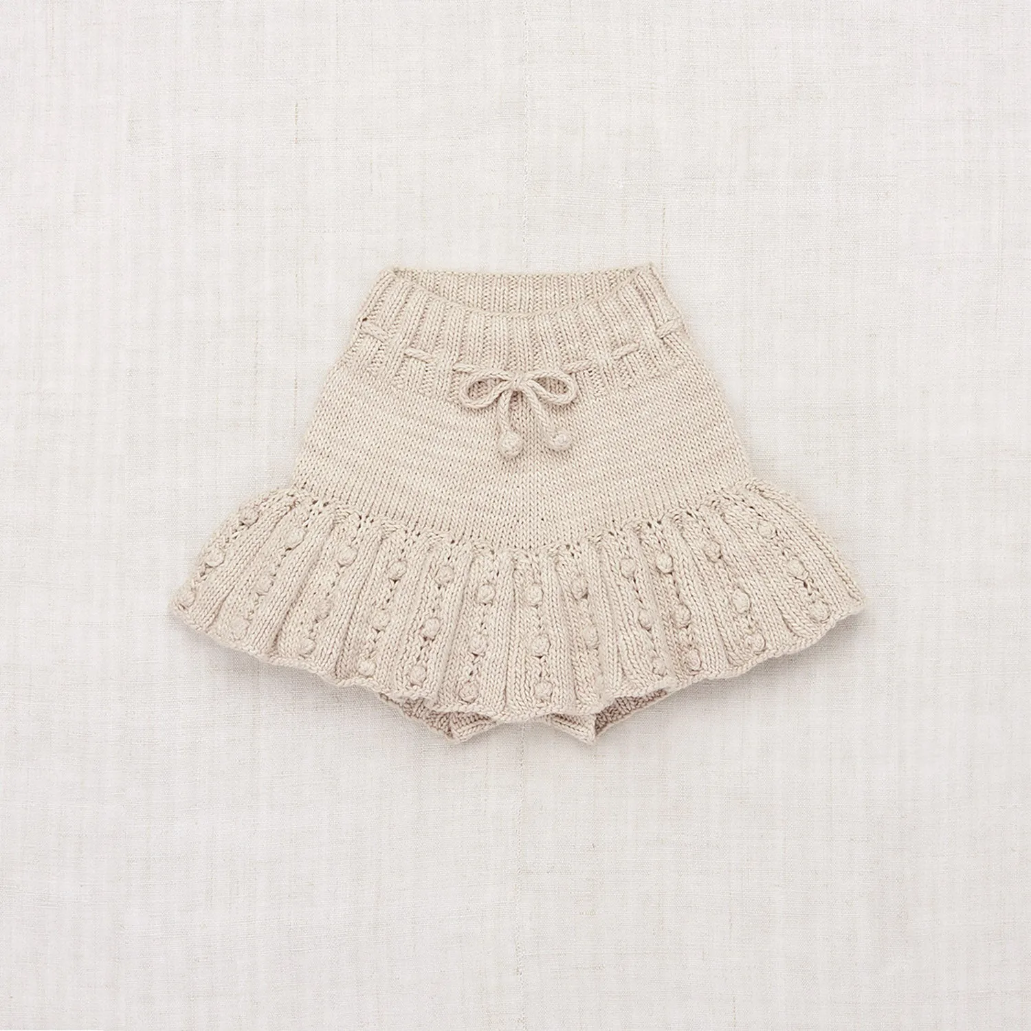 Baby & Kids Hand Knit Pima Cotton Eyelet Popcorn Skating Skirt - Moon