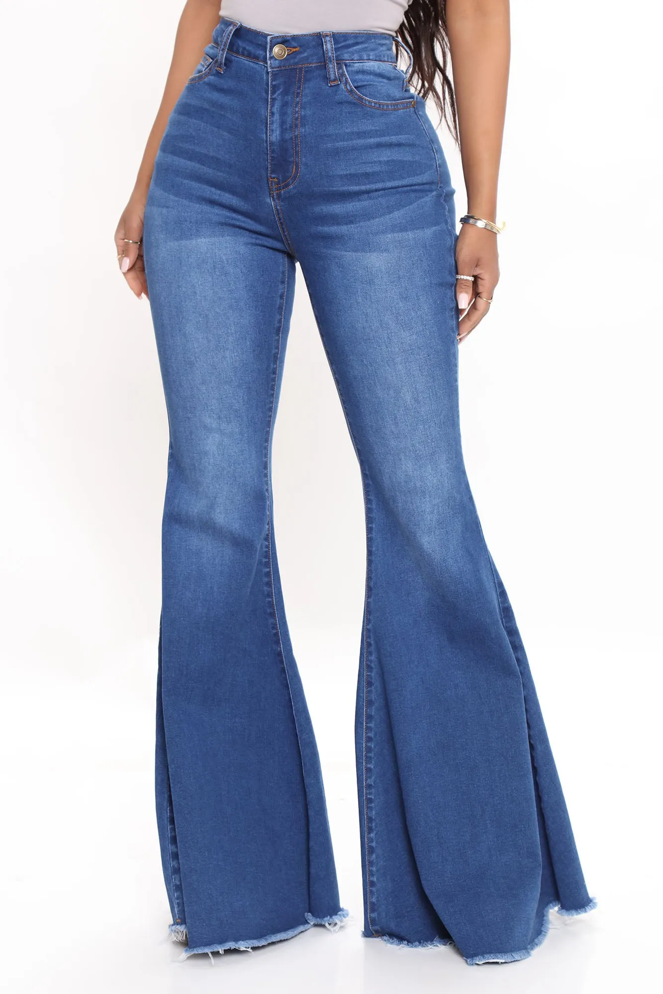 Be Still My Beating Heart Flare Jeans - Medium Blue Wash