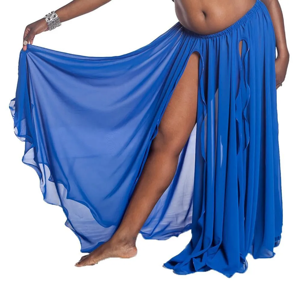 Belly Dance Dual Slit Chiffon Skirt | CHIC CHIFFON TWO