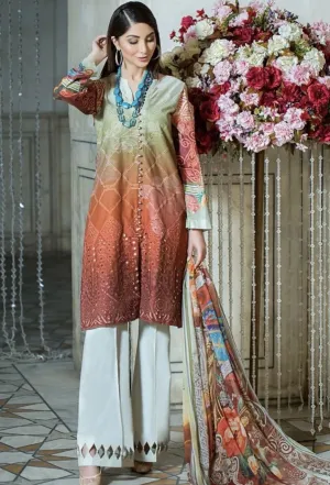 BIN ILYAS UnStitched 3 Piece Lawn Shafoon Dubatta EID COLLECTION 2020 9192B