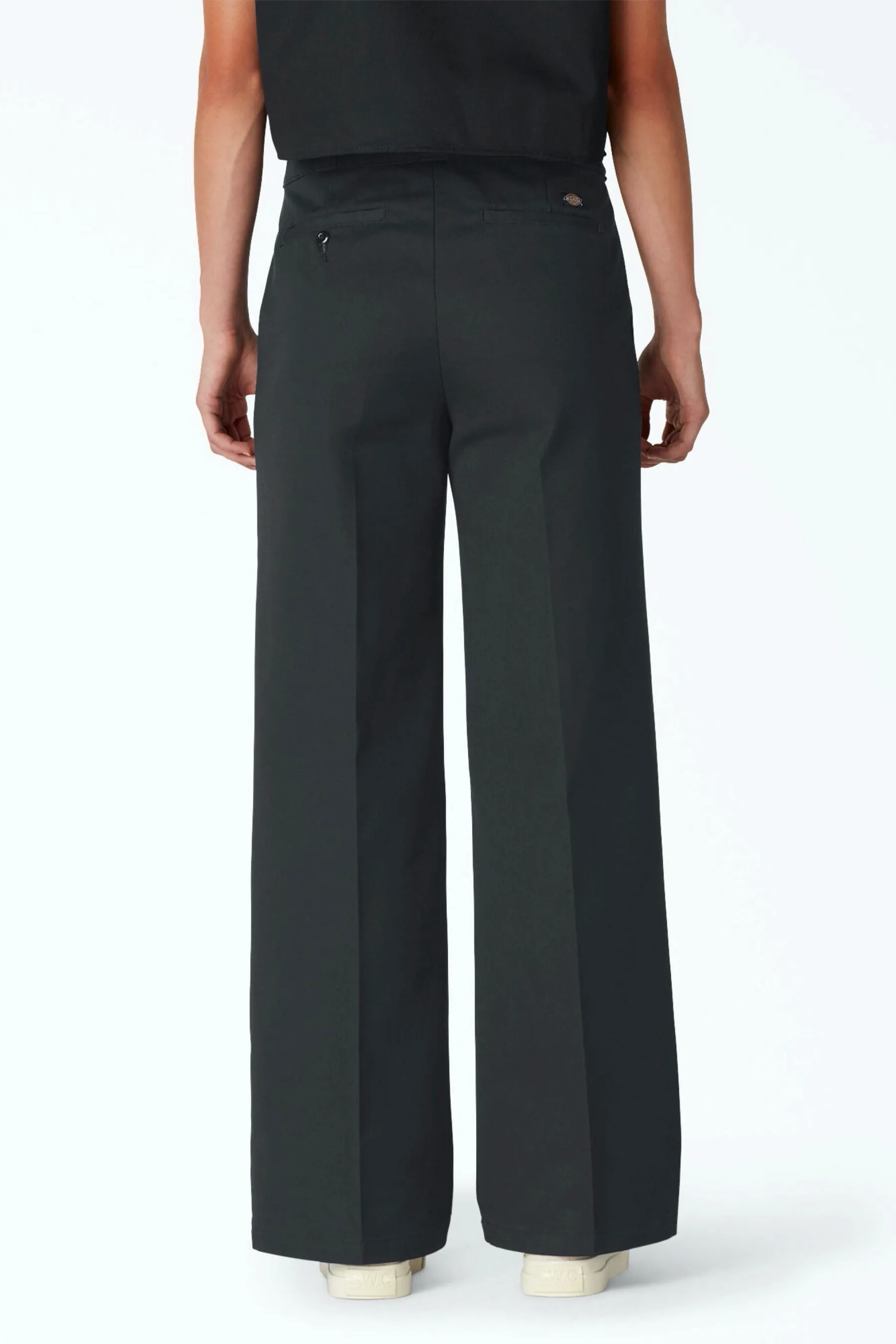 Black Twill Wide Leg Pant