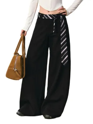 Black Wide-Leg Pants