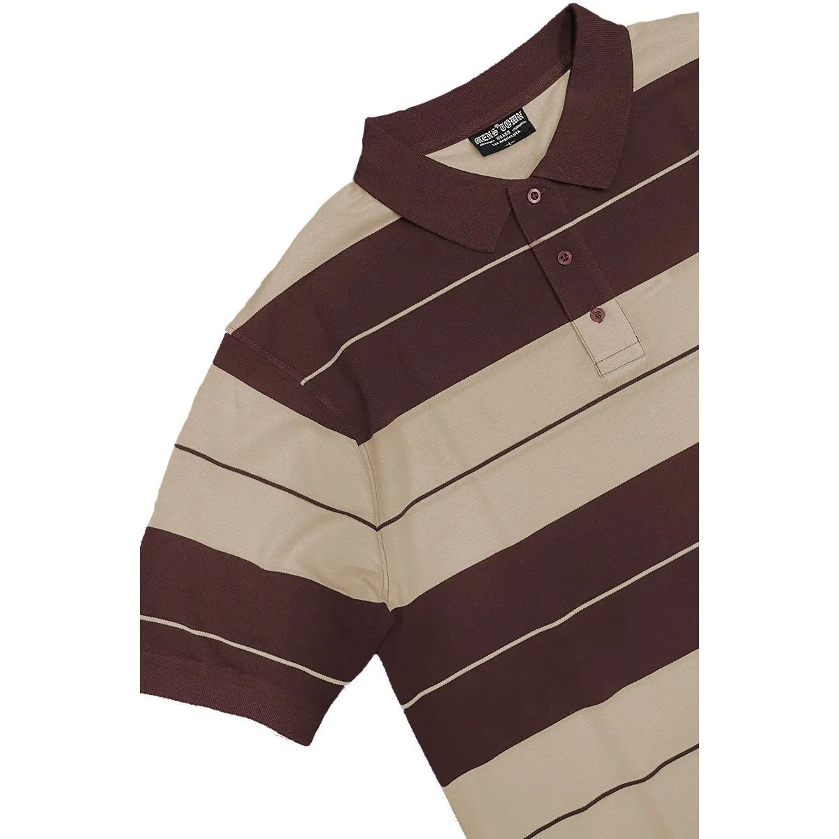 Brown Old School Pique Polo Shirt