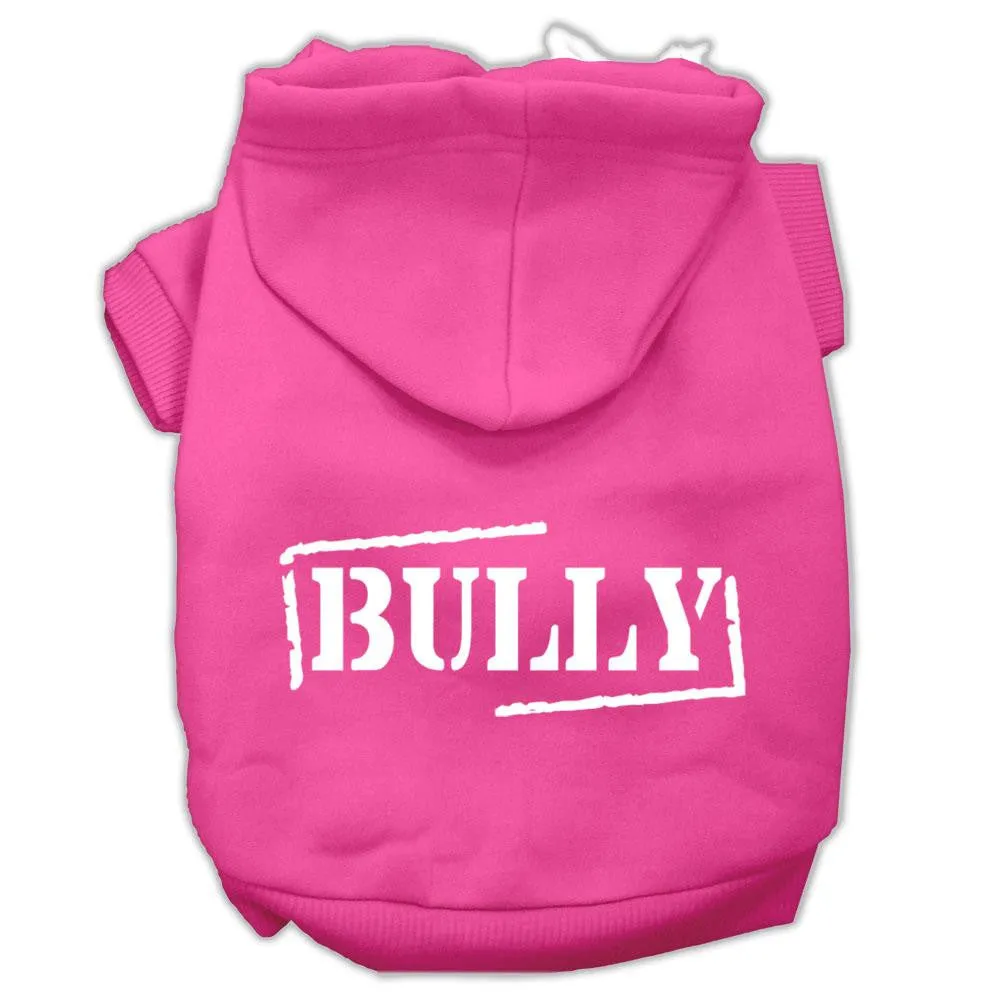 Bully Screen Printed Pet Hoodies Bright Pink Size XXXL (20)