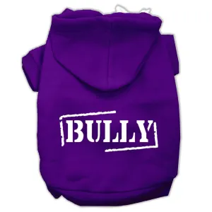 Bully Screen Printed Pet Hoodies Purple Size Med (12)