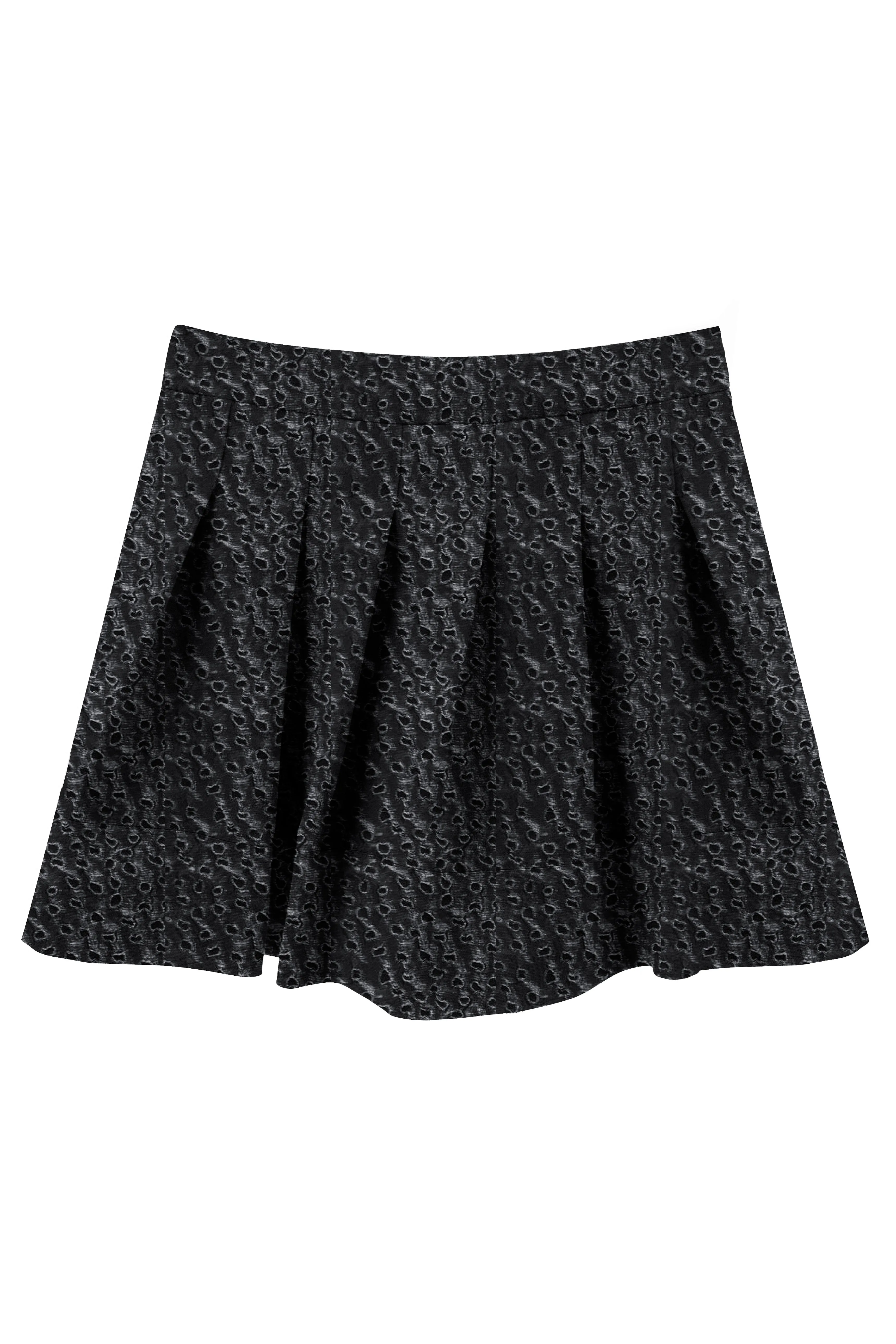 Charcoal Elegant Party Skirt