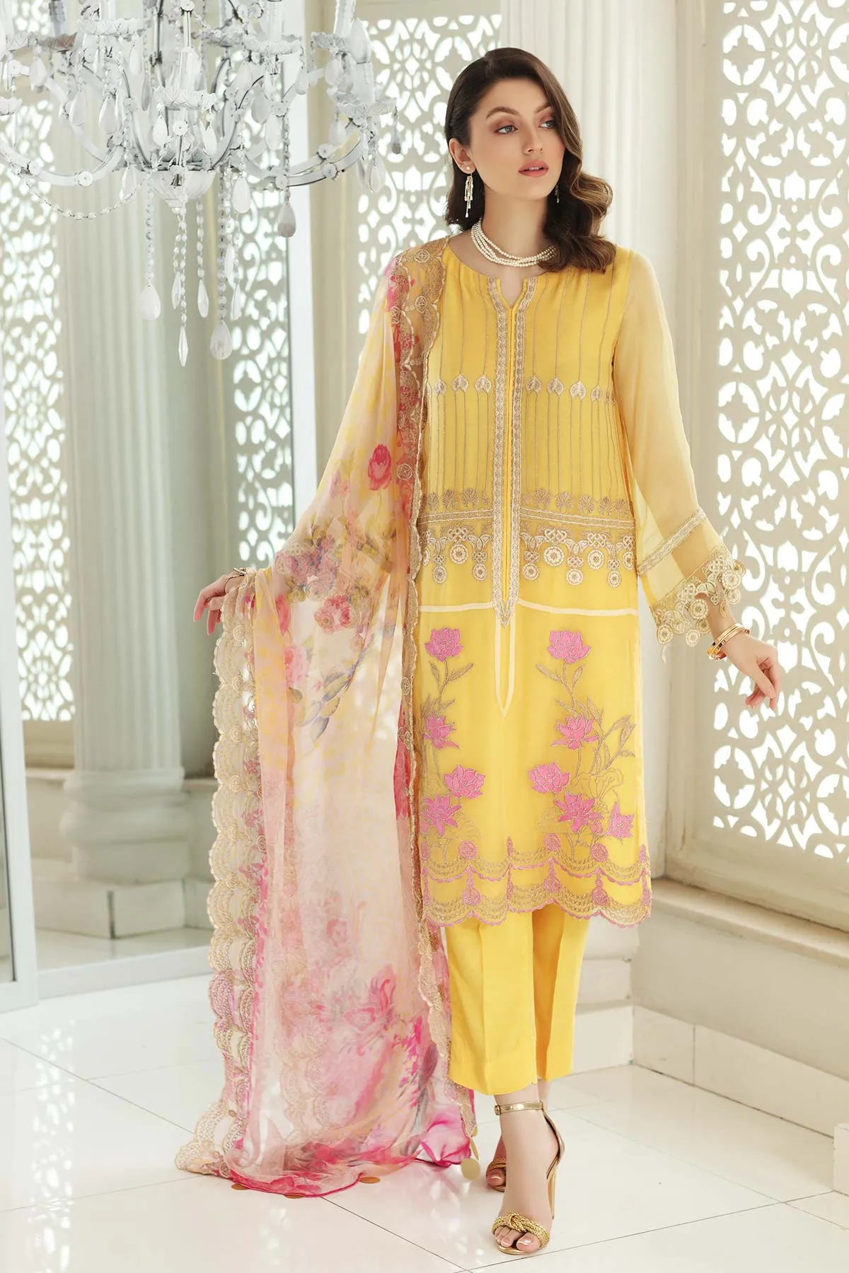 Charizma Allure · Embroidered Chiffon Collection – CAL-007