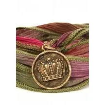 Crown Jewelry, Silk Wrap Bracelet