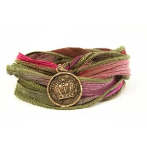 Crown Jewelry, Silk Wrap Bracelet