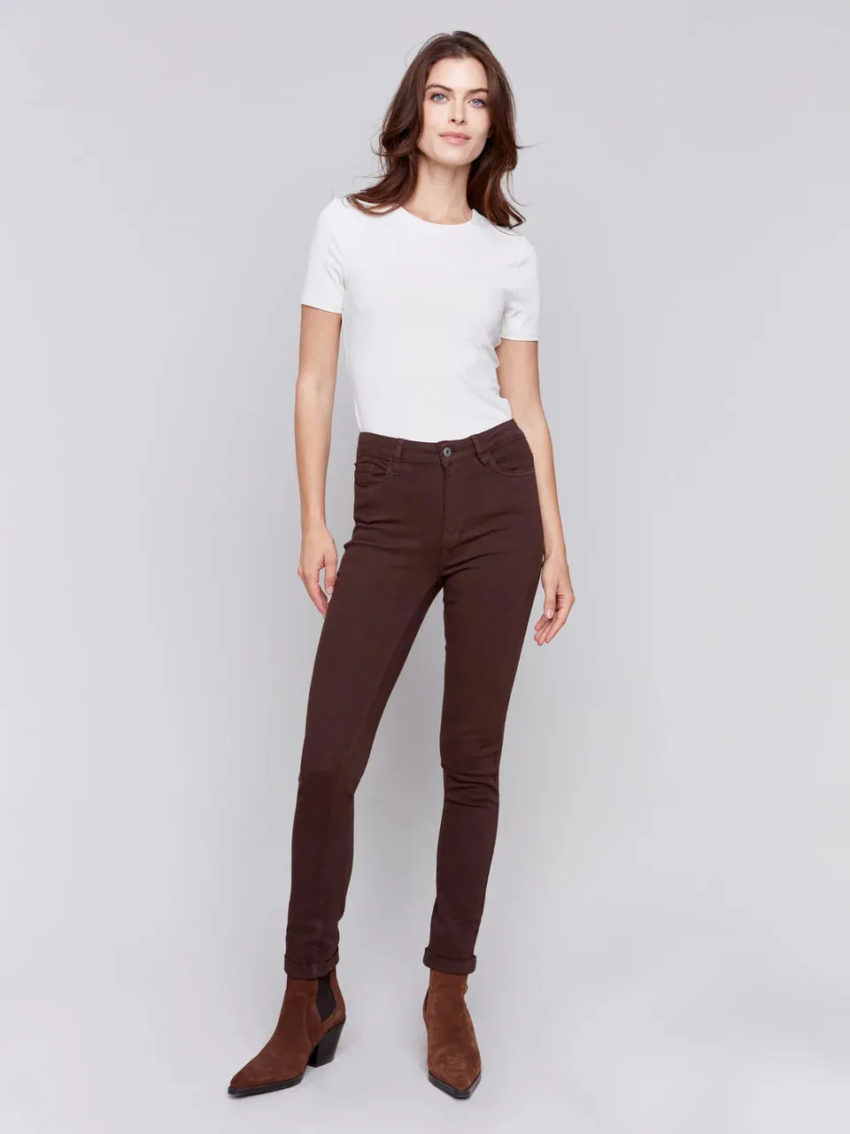 CUFF HEM TWILL JEANS