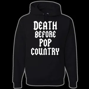 Death Before Pop Country logo Hoodie with DBPC Wolf