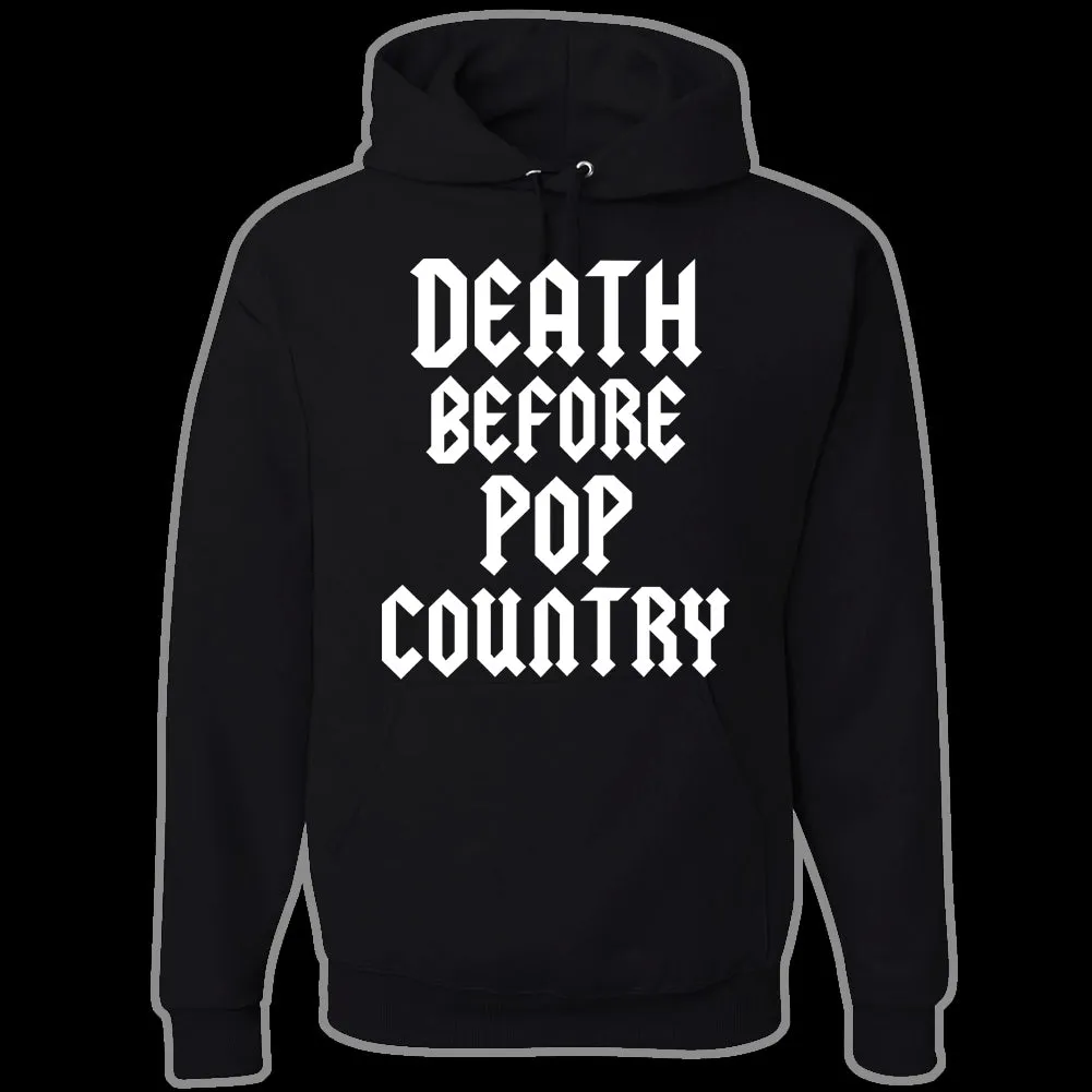 Death Before Pop Country logo Hoodie with DBPC Wolf