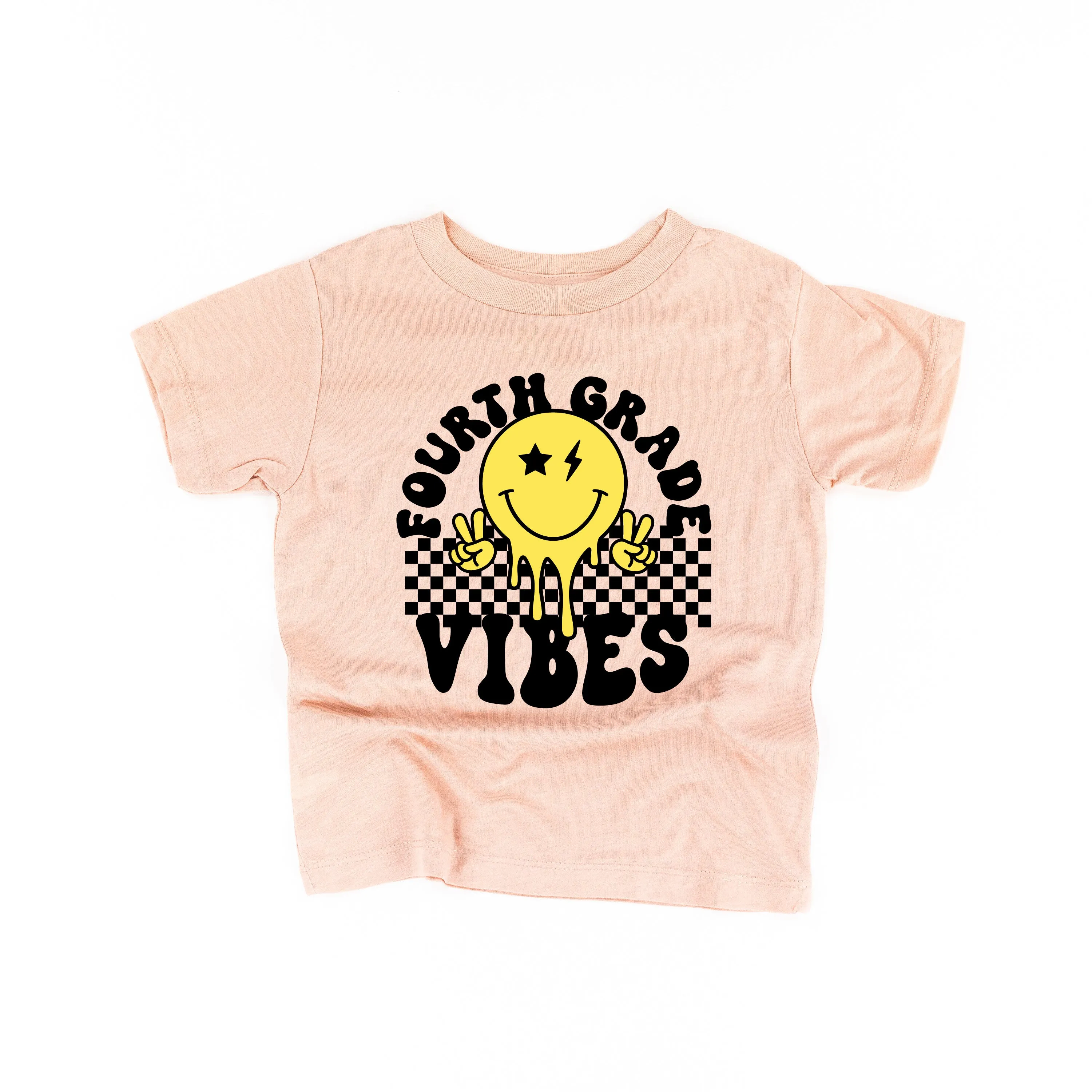 Fourth Grade Vibes - Peace Smiley - Short Sleeve Child Shirt