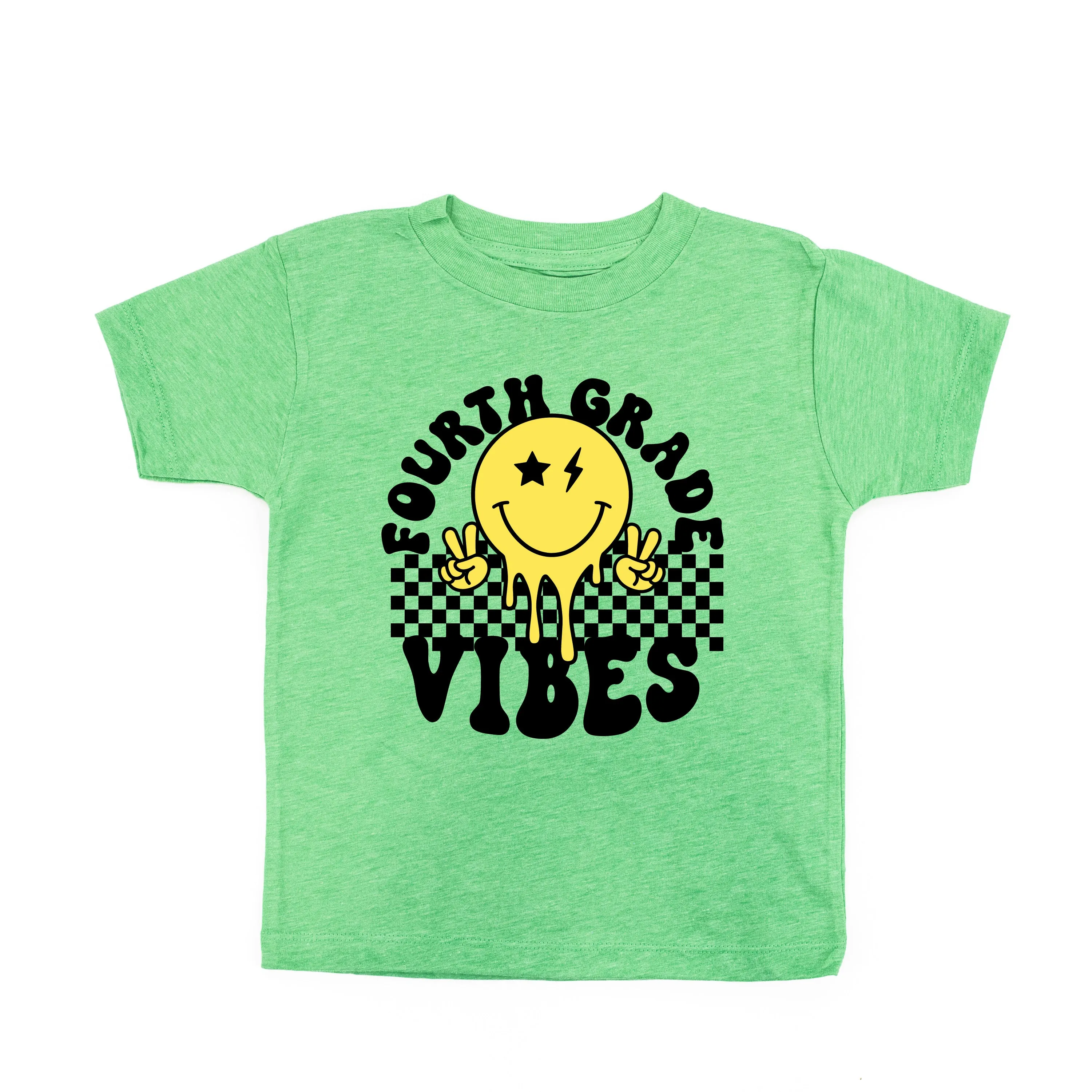 Fourth Grade Vibes - Peace Smiley - Short Sleeve Child Shirt