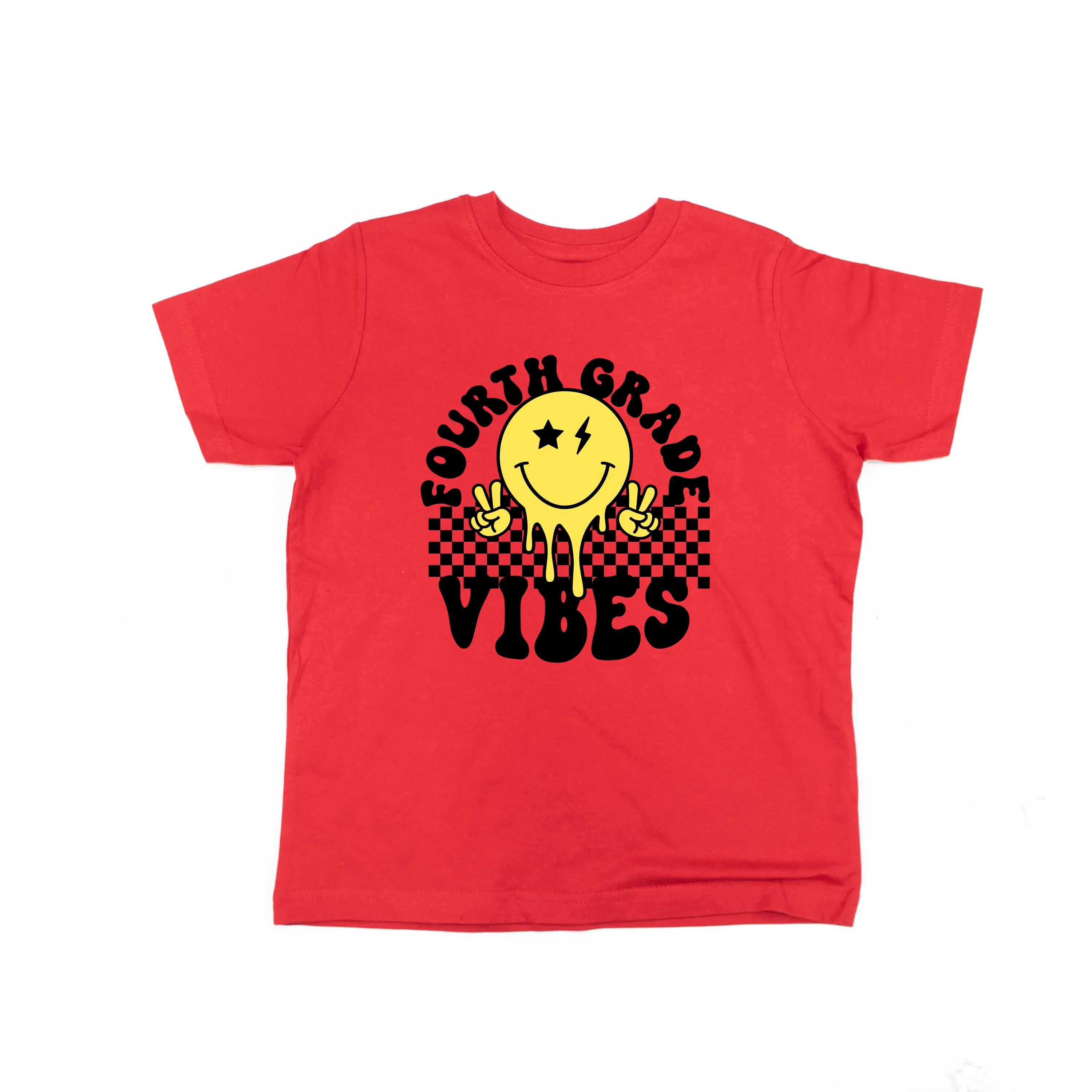 Fourth Grade Vibes - Peace Smiley - Short Sleeve Child Shirt