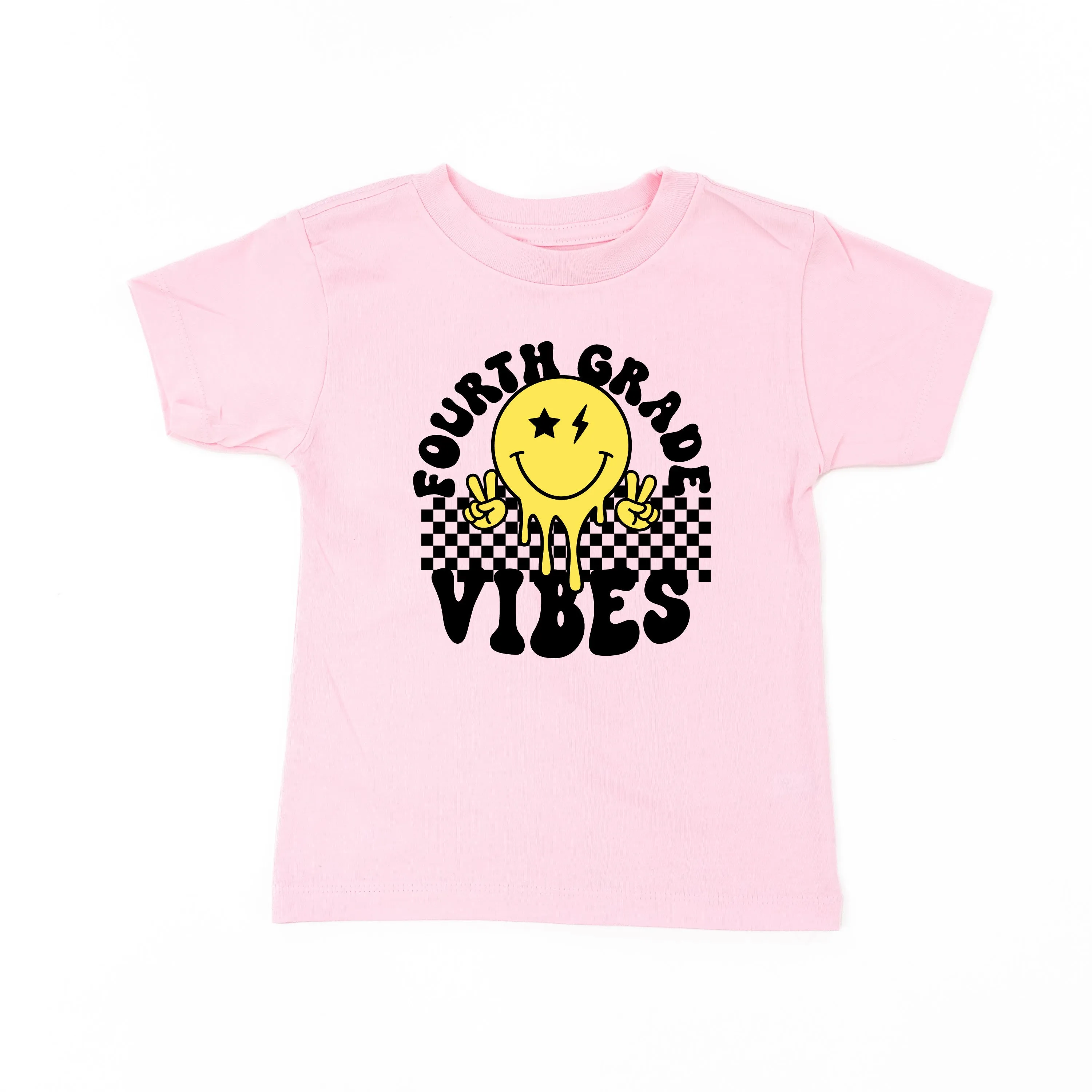 Fourth Grade Vibes - Peace Smiley - Short Sleeve Child Shirt