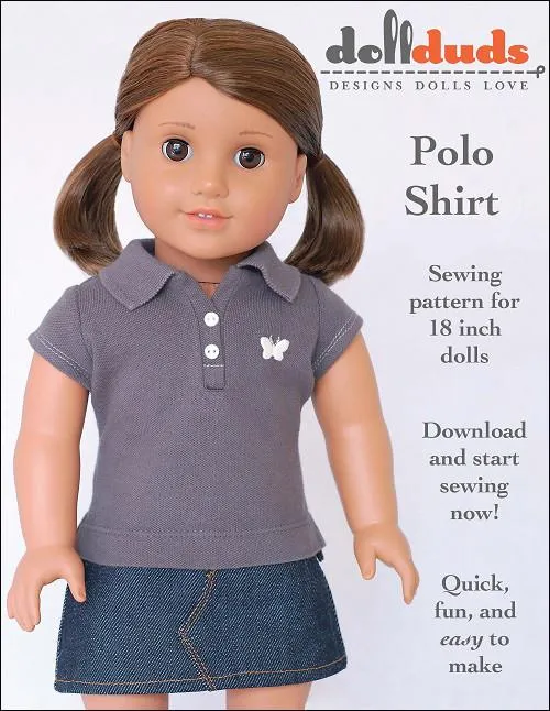 FREE Polo Shirt 18" Doll Clothes Pattern