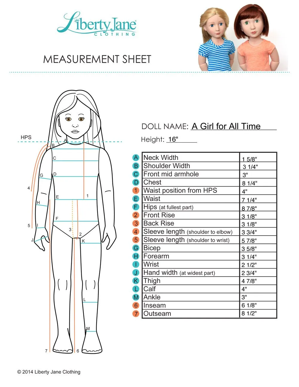 FREE T-Shirt Pattern for AGAT Dolls