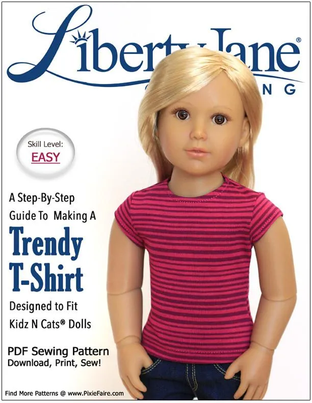 Free T-Shirt Pattern for Kidz N Cats Dolls