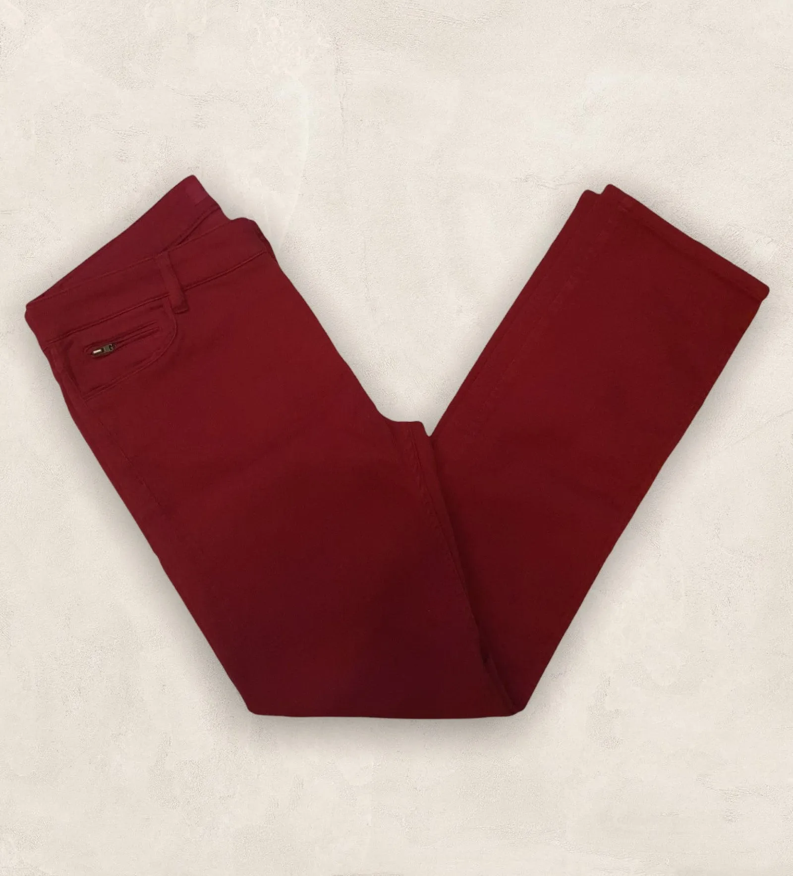 Gerard Darel Red Stretch Straight Leg Jeans UK 16 US 12 EU 44