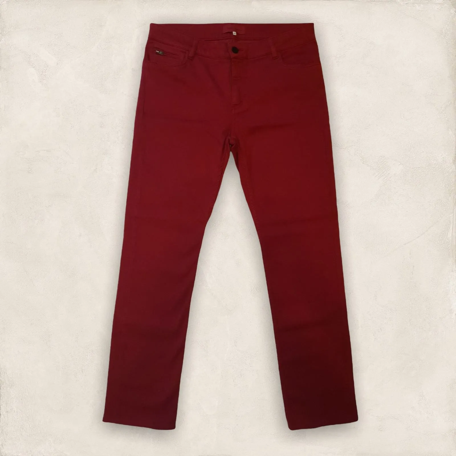 Gerard Darel Red Stretch Straight Leg Jeans UK 16 US 12 EU 44