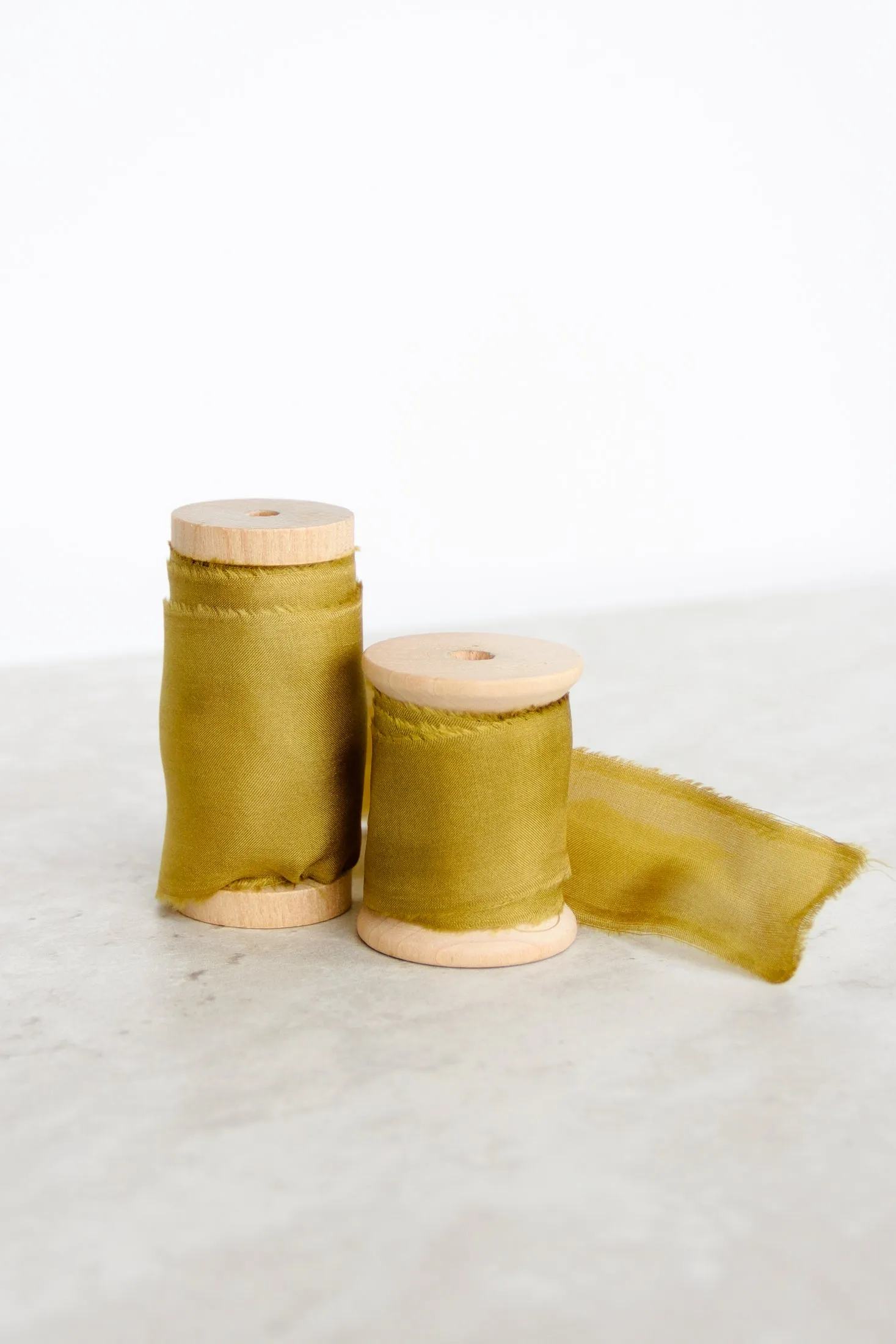 Gold Plant Dyed Silk Ribbon