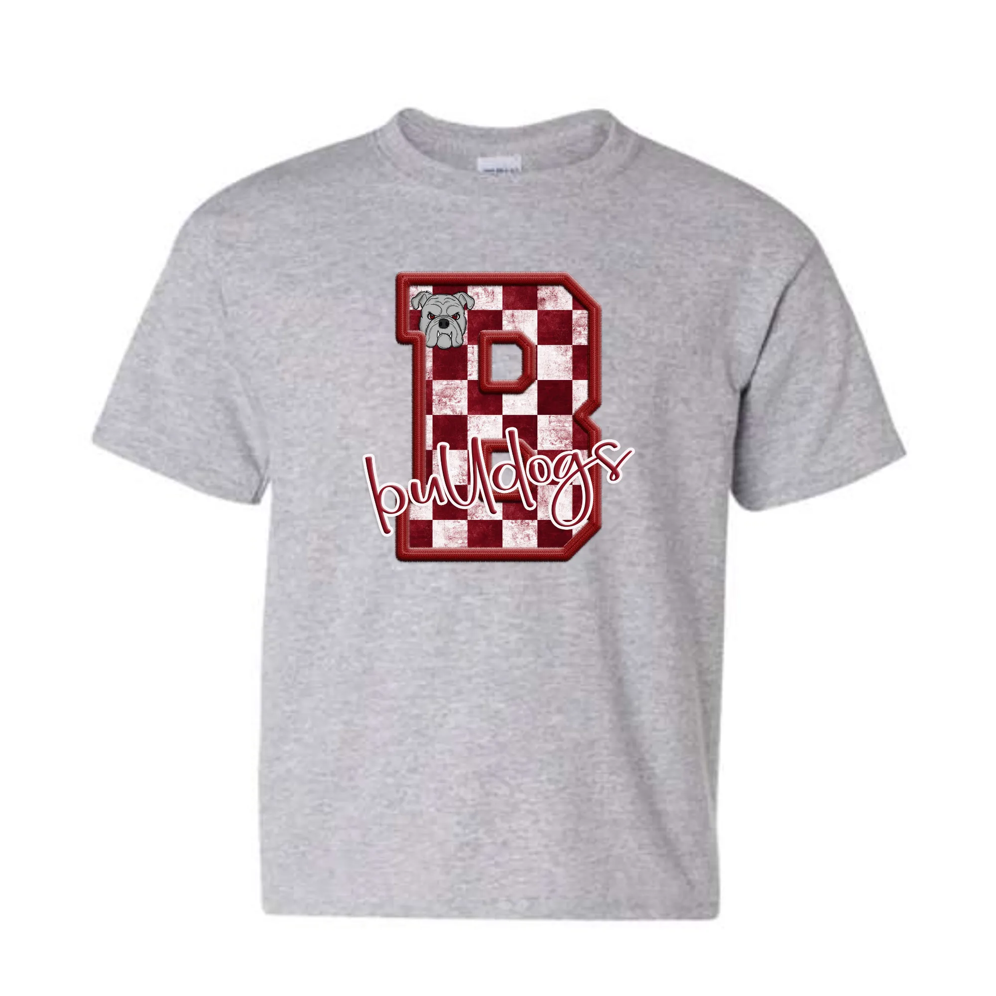 Grange Hall Bulldog Checkered B Shirt