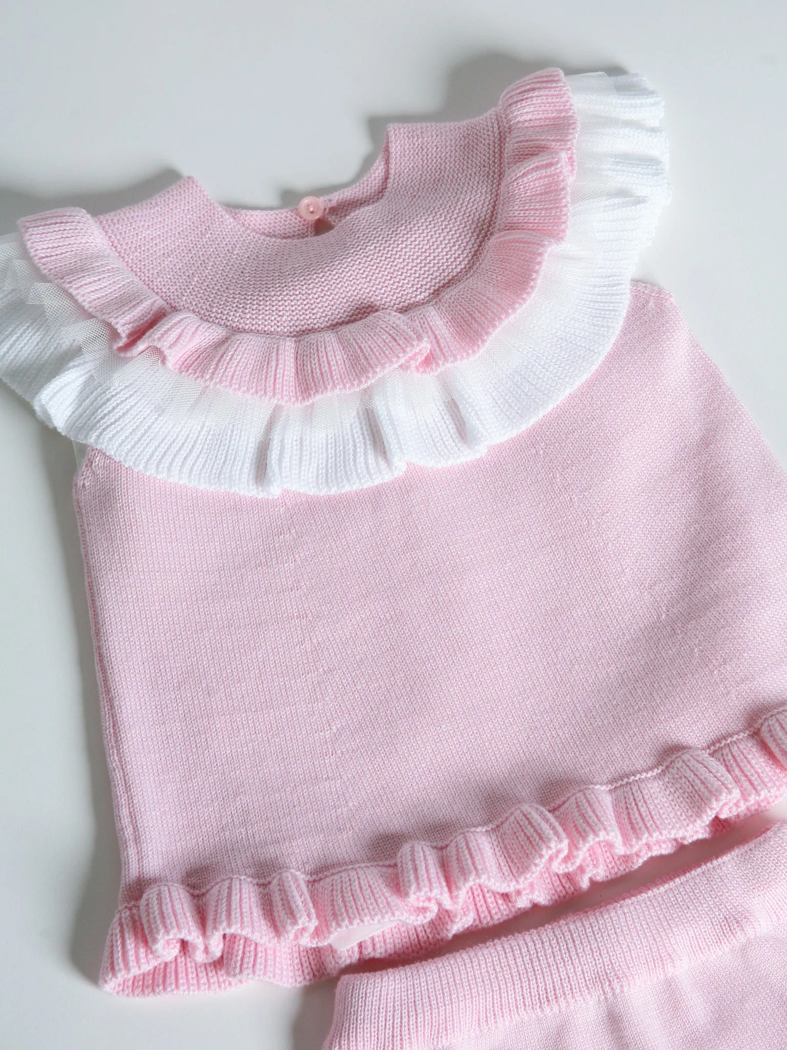 Granlei pink frill collar short set