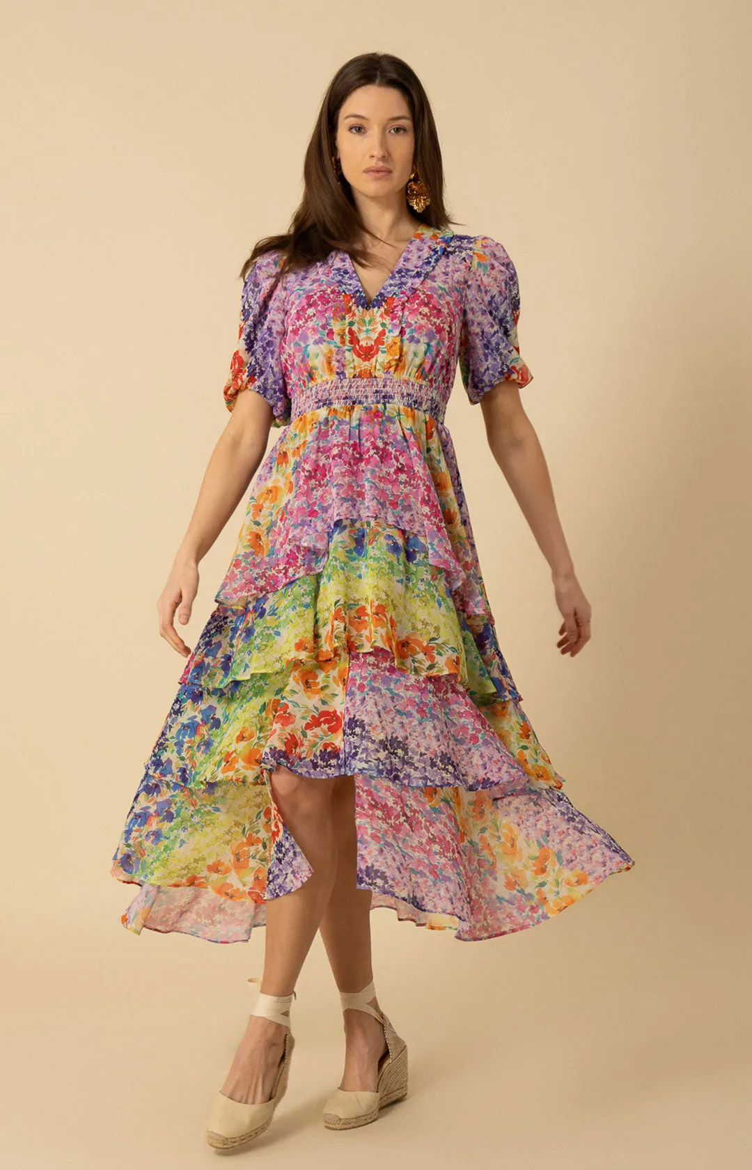 Lainey Tiered Chiffon Dress