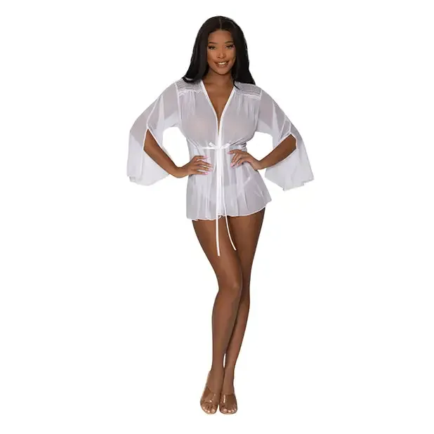 Magic Silk Modern Romance Short Robe Black L/XL