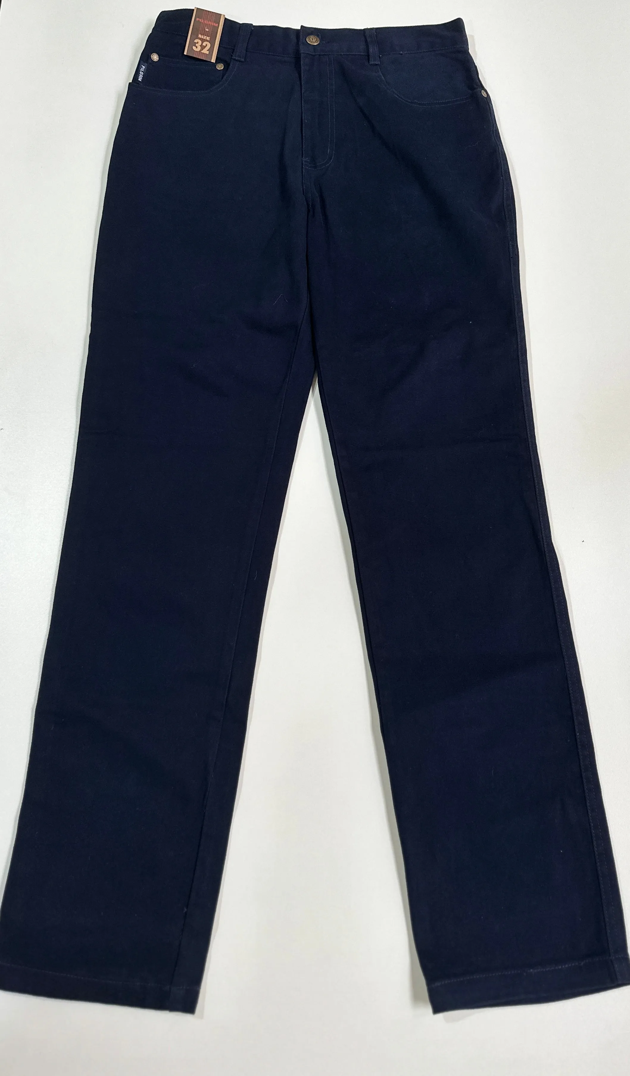 Mens 5 Pocket Western Moleskin Jean, Regular Fit, Short Leg, Navy