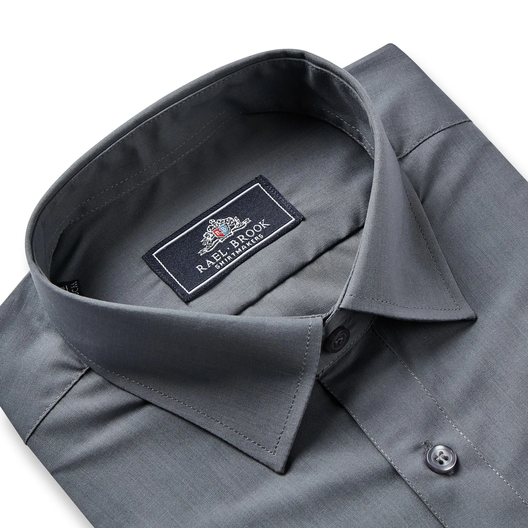 Mens Grey Standard Collar Shirt