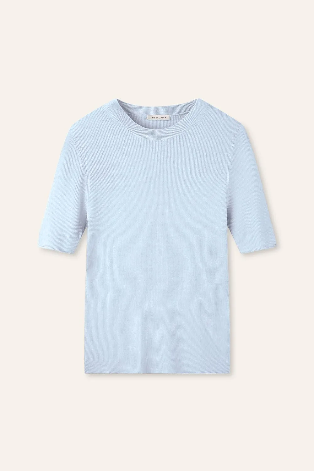 MONA silk-blended top (Light blue)