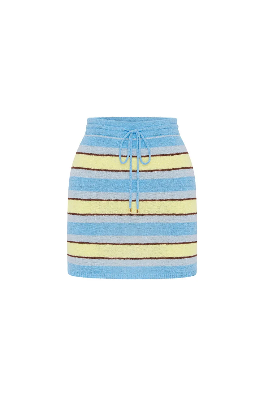 NATALIE MINI SKIRT - BLUE MULTI