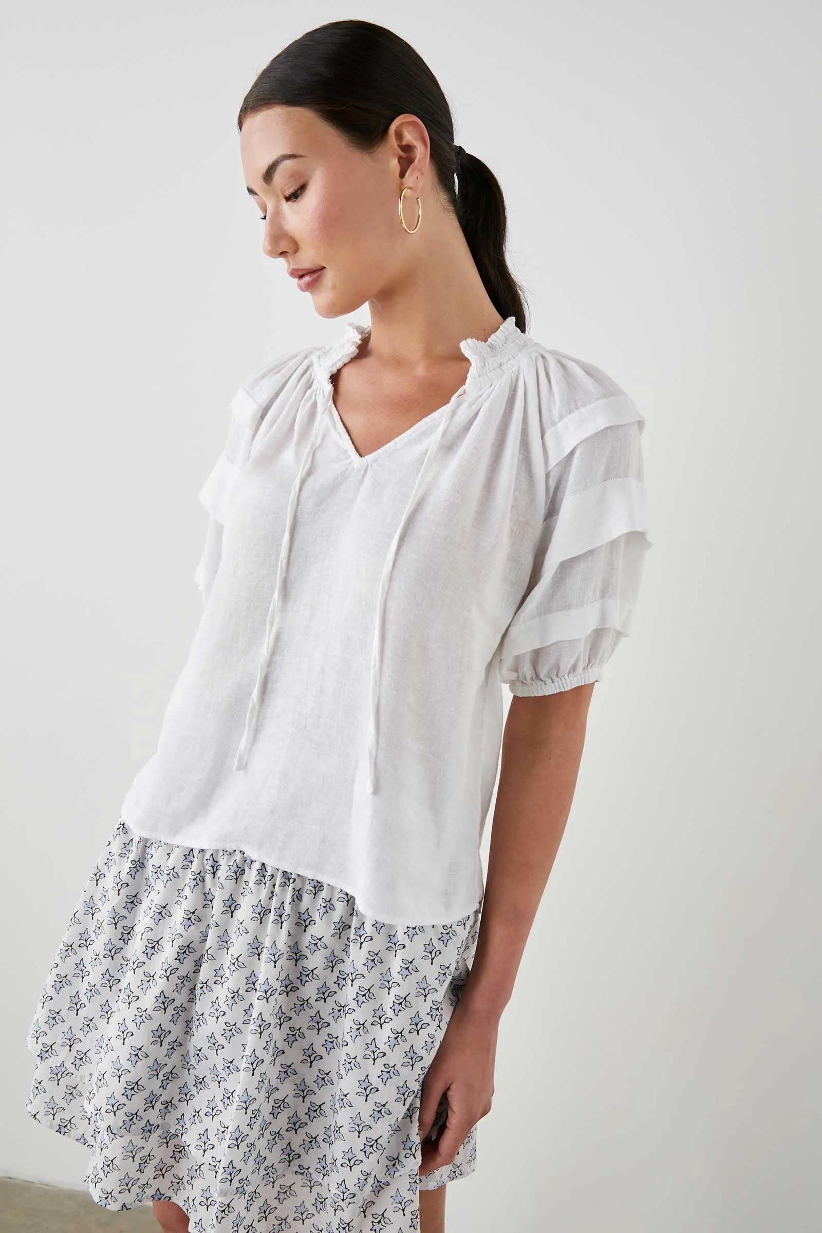 Paris Linen-Blended Top