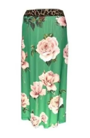 Petit Pois Garden Rose Long Skirt (S)