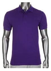 Pro Club Pique Polo Collar Purple Shirt