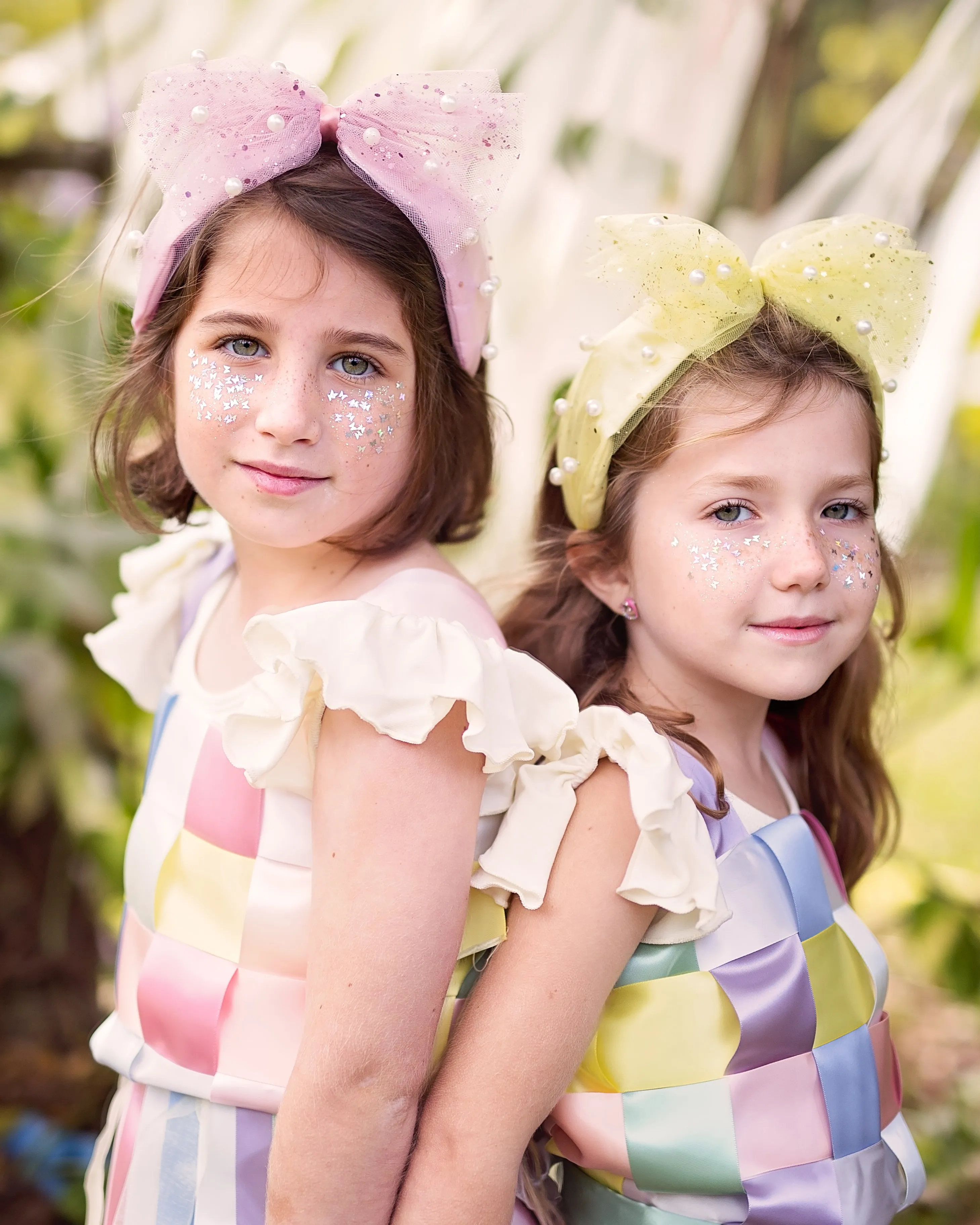 Project 6 Tulle Pearl Headband -Blush