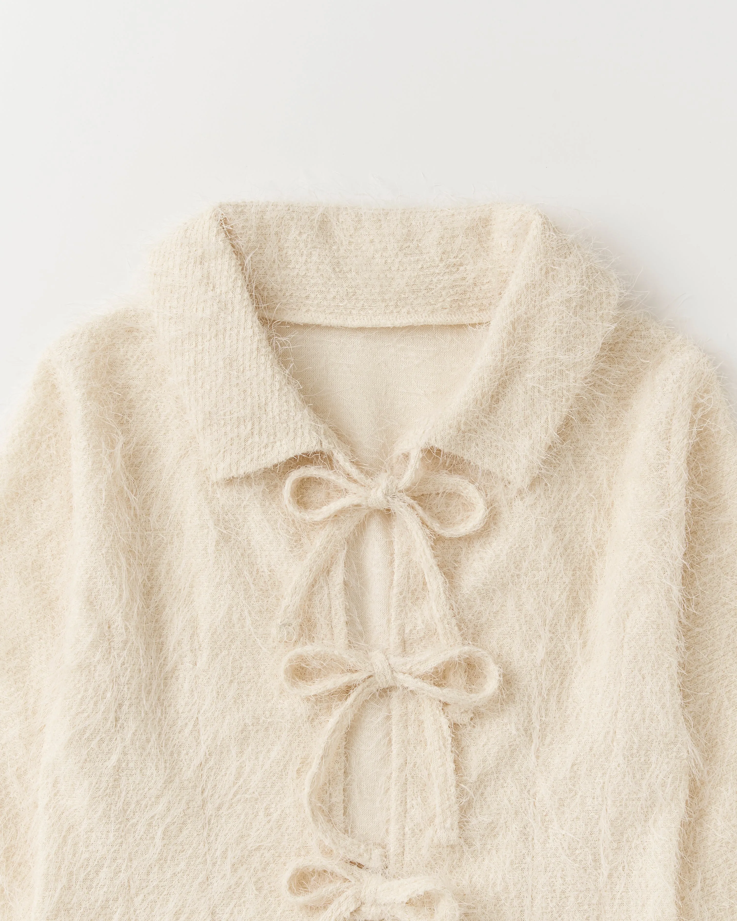 ribbon cardigan (cream)