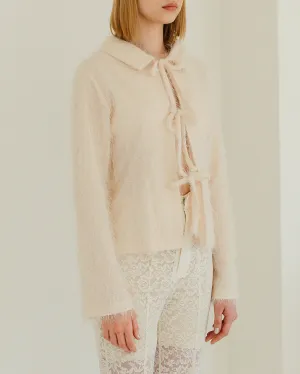 ribbon cardigan (cream)