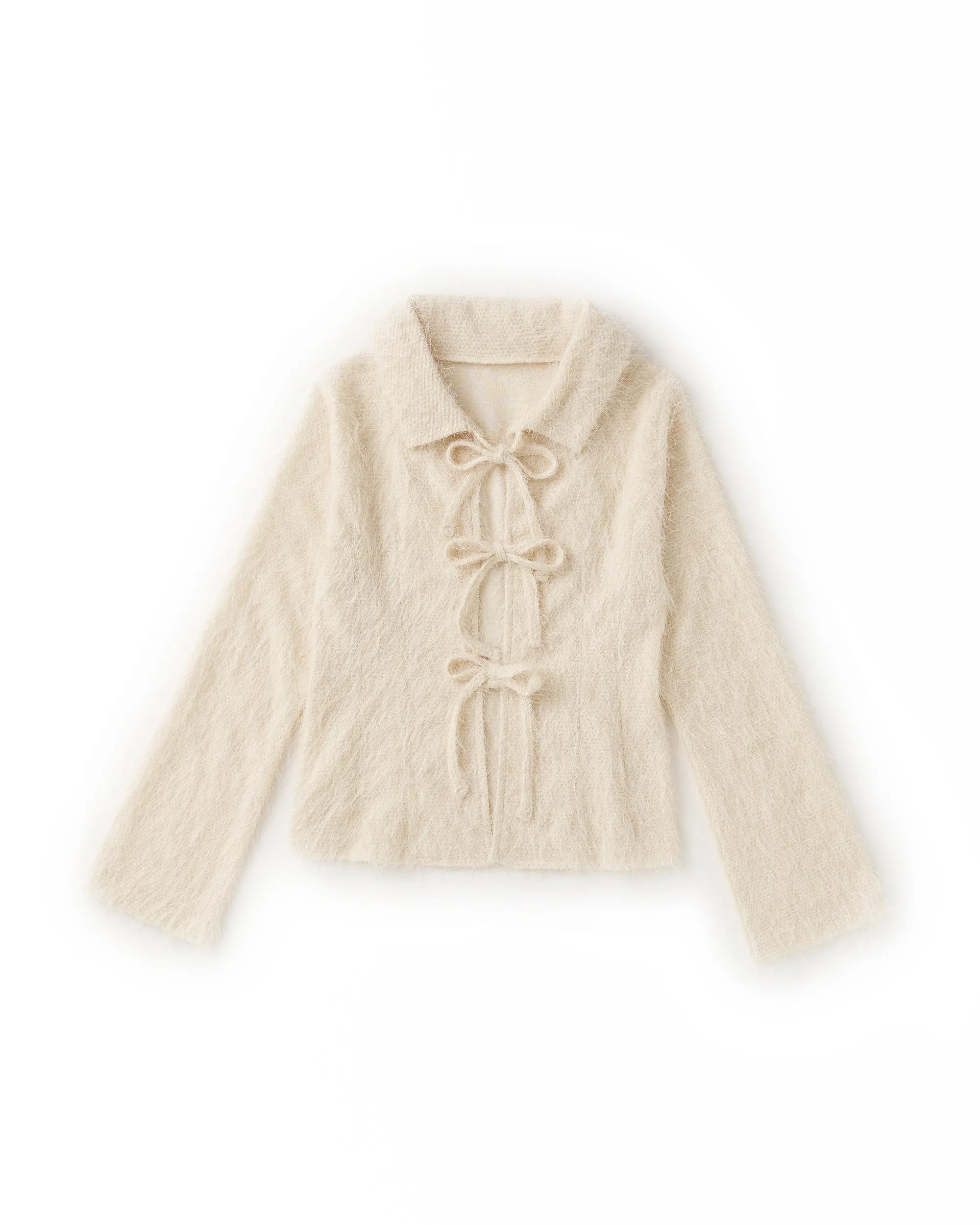 ribbon cardigan (cream)