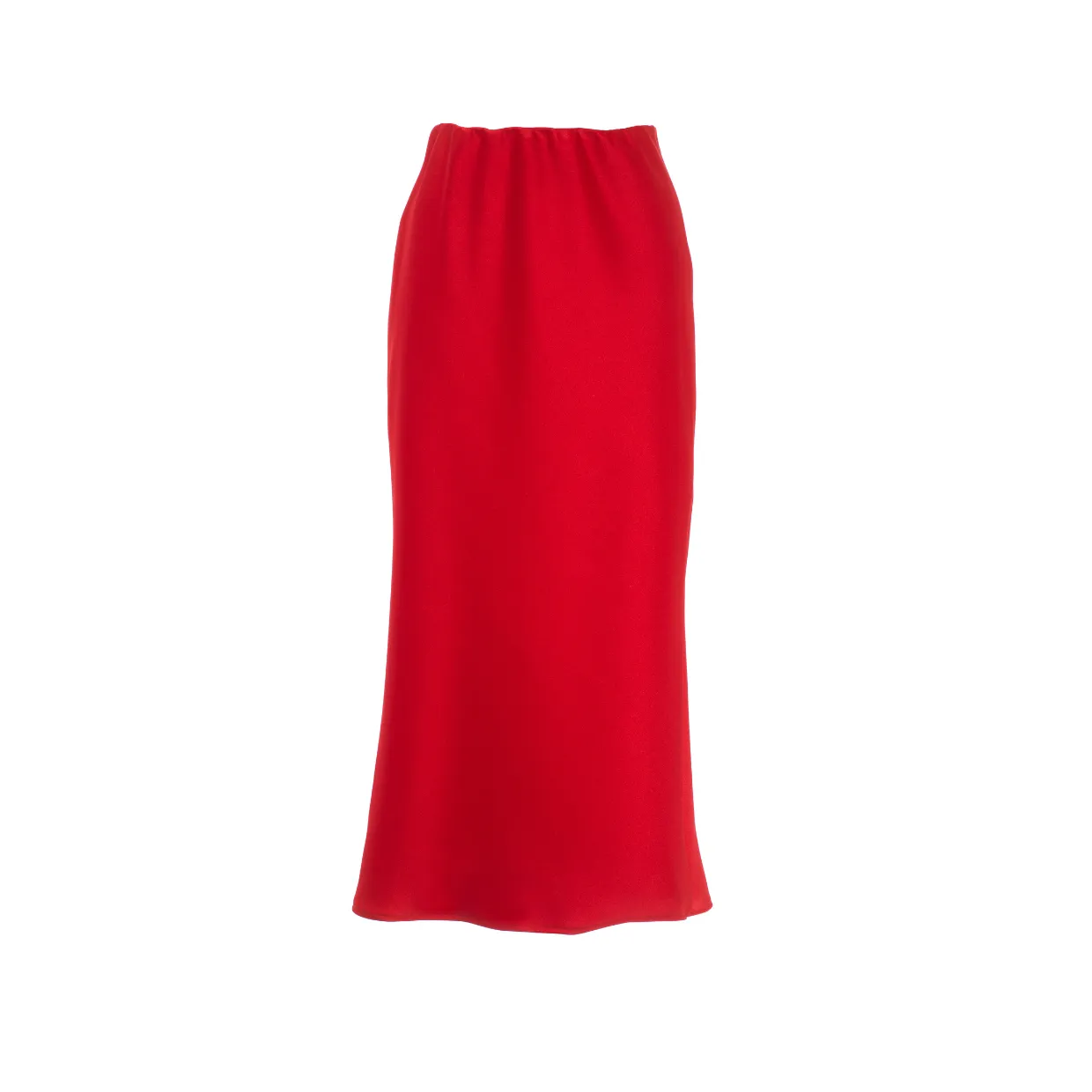 Ridley Red Satin Slip Skirt by Percy Langley