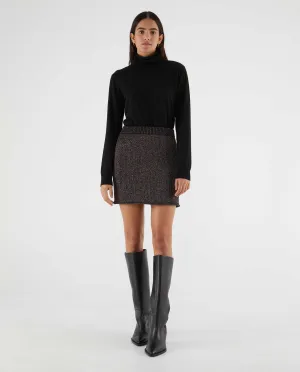 Shiny Knit Mini Skirt