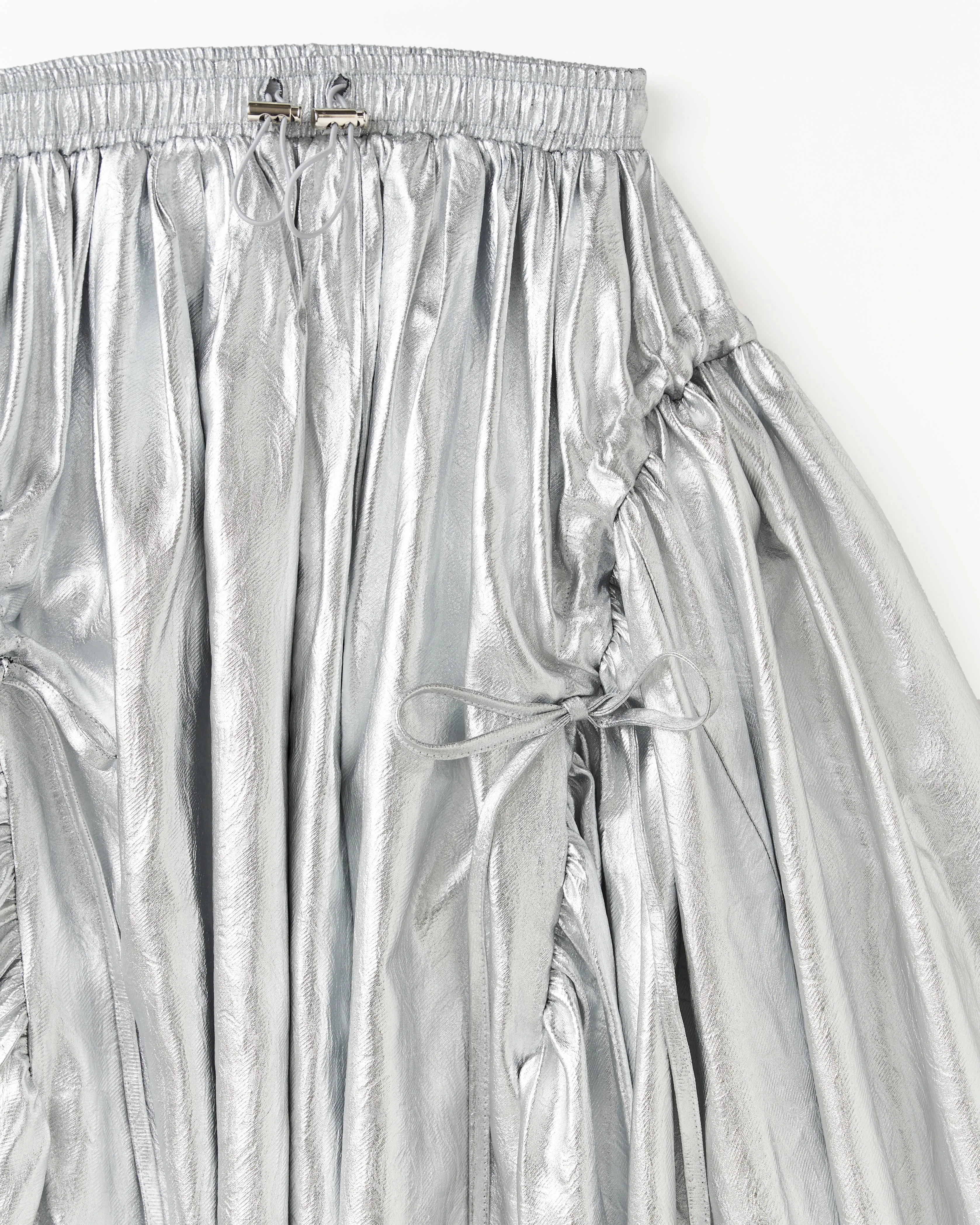 SILVER GATHER RIBBON SKIRT