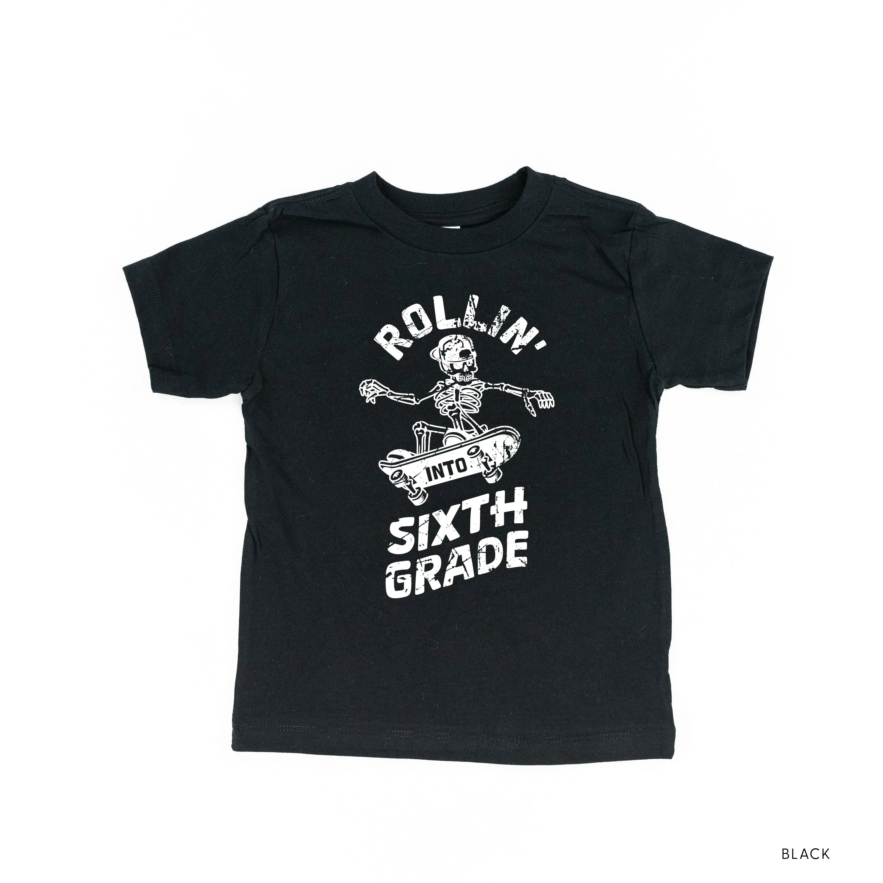 Skateboarding Skelly - Rollin' into Sixth Grade - Short Sleeve Child Shirt