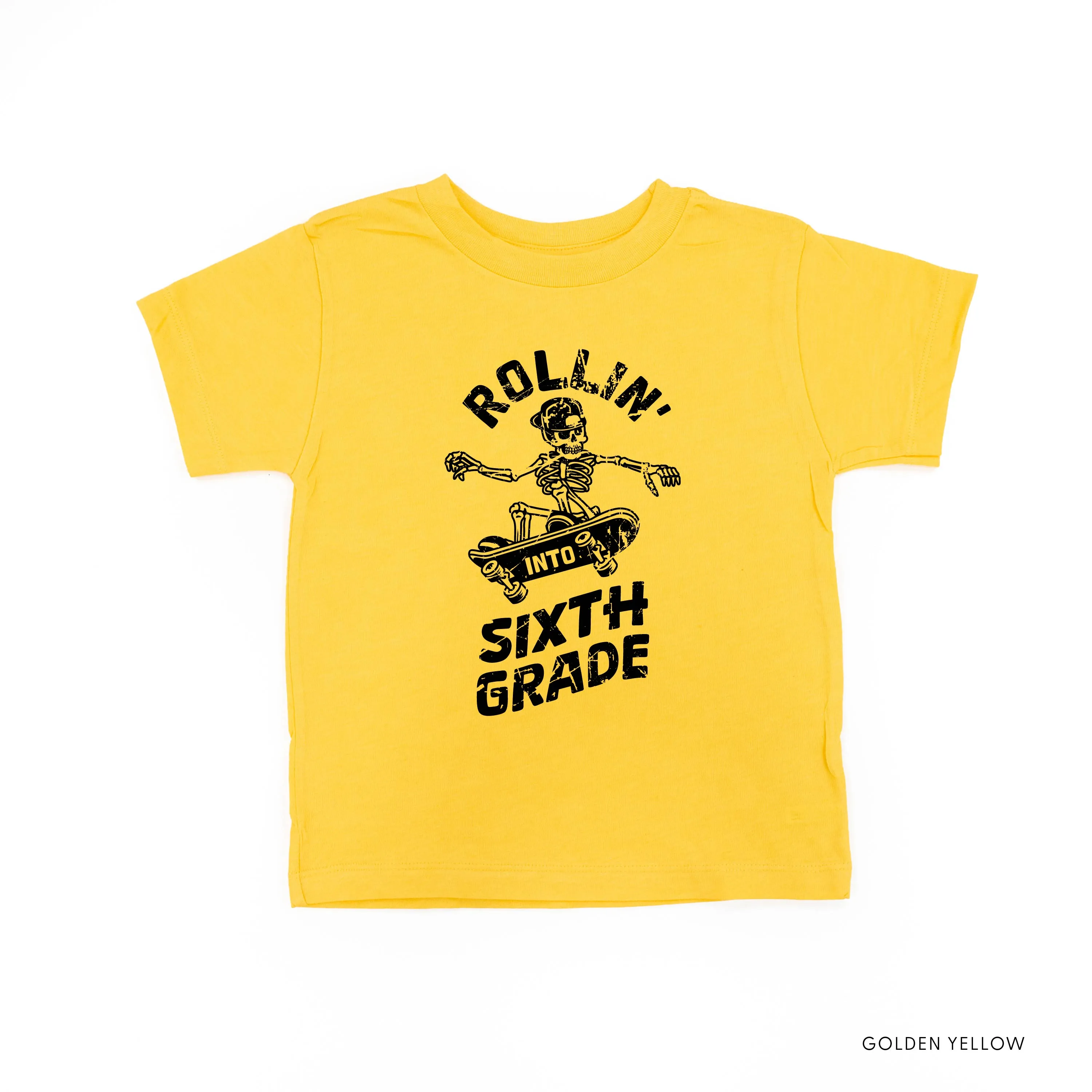 Skateboarding Skelly - Rollin' into Sixth Grade - Short Sleeve Child Shirt