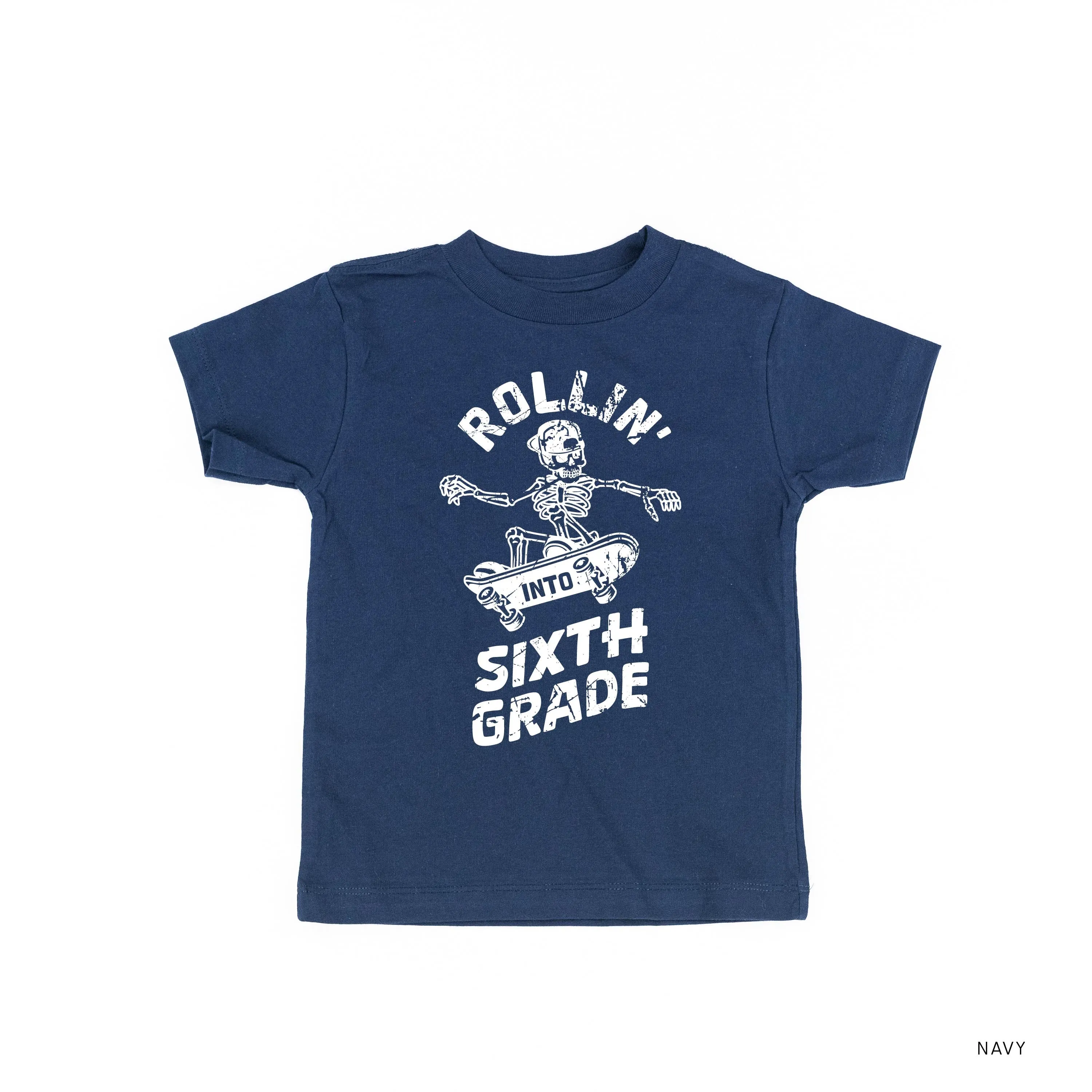 Skateboarding Skelly - Rollin' into Sixth Grade - Short Sleeve Child Shirt