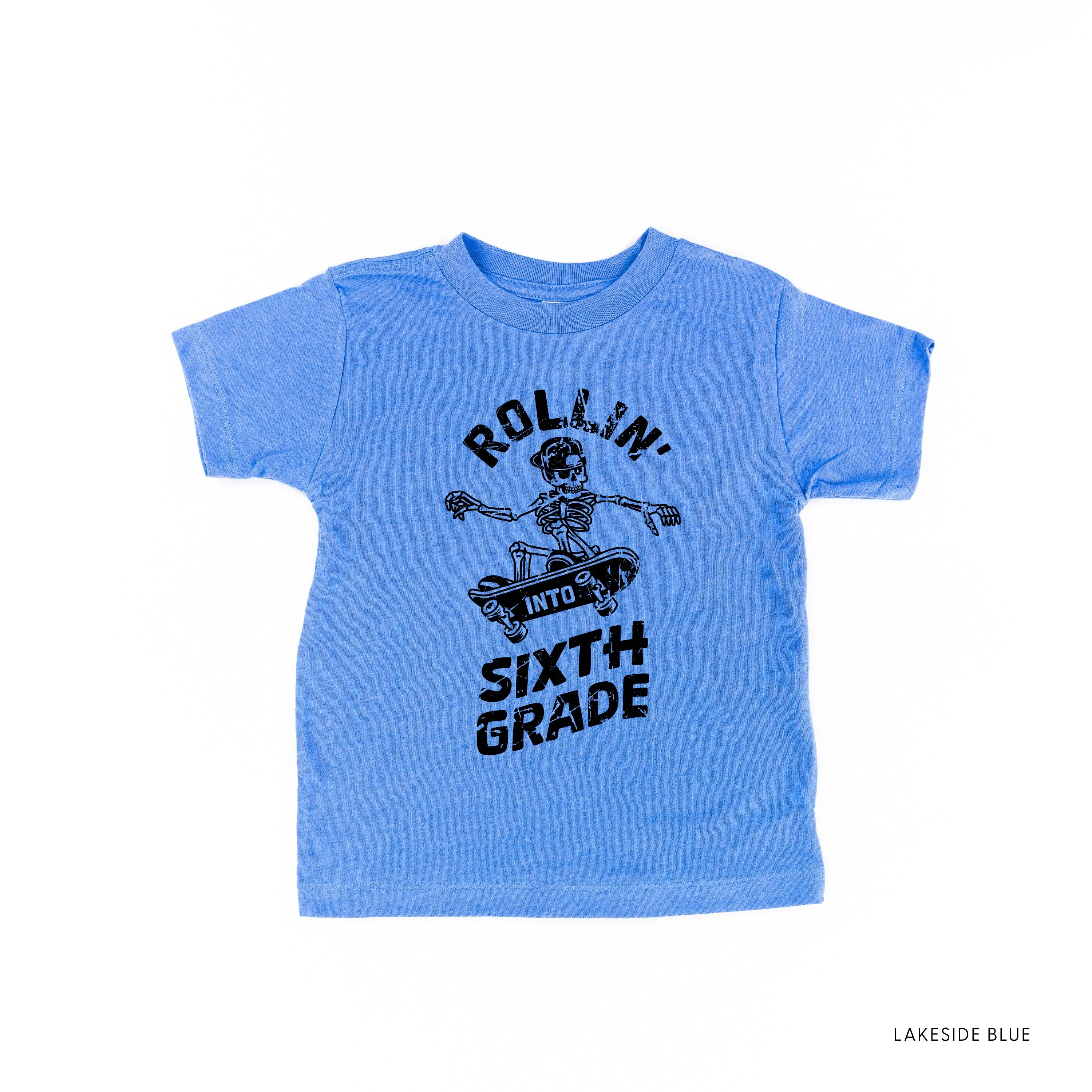 Skateboarding Skelly - Rollin' into Sixth Grade - Short Sleeve Child Shirt